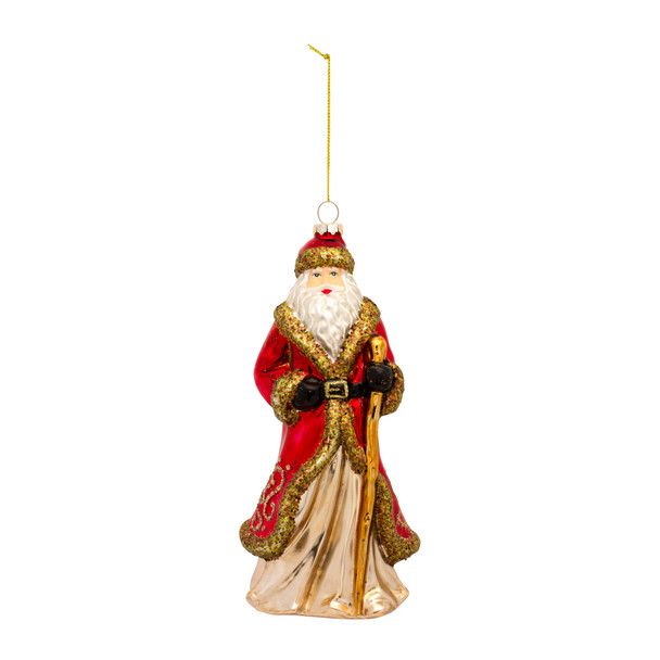 Santa Ornament (Set of 6) 8"H Glass - 83314