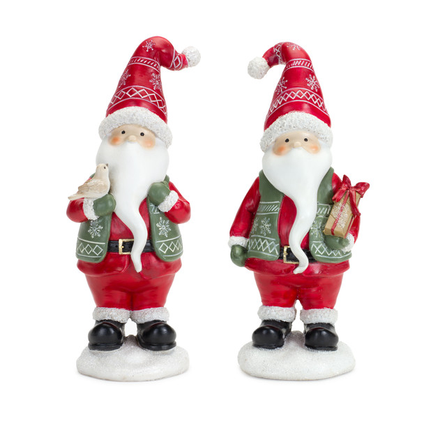 Santa (Set of 2) 8.5"H Resin - 83483