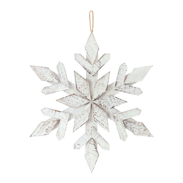 Snowflake Ornament (Set of 6) 17.5"H Wood - 83665