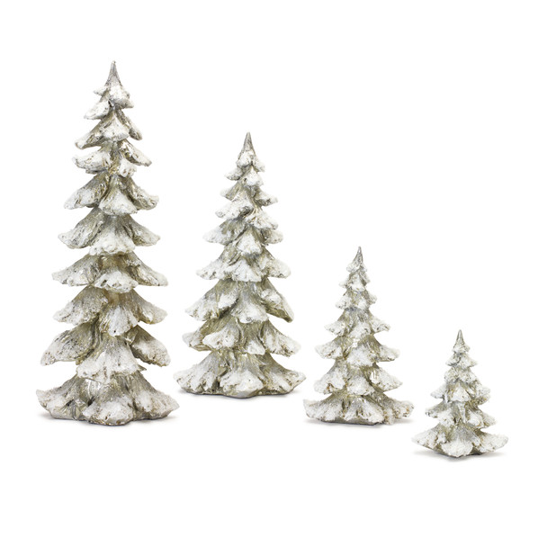 Tree (Set of 4) 6.5"H, 9"H, 13.25"H, 18"H Resin - 84004