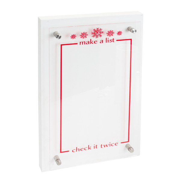 Make A List and Check It Twice Acrylic Sign 10"L x 15.5"H Acrylic/MDF - 84385