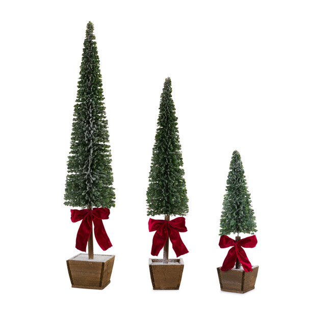Potted Tree (Set of 3) 20.75"H, 31"H, 39"H PVC - 84486