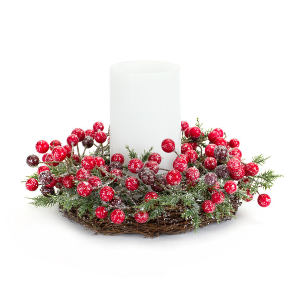 Mini Wreath/Candle Ring (Set of 6) 10.5"D Plastic - 84512