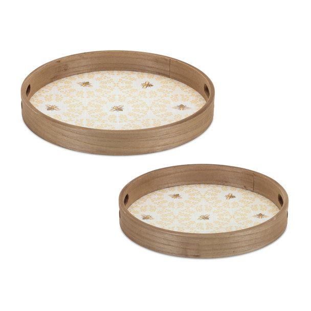 Tray (Set of 2) 13.75"D, 15.75"D MDF - 85159