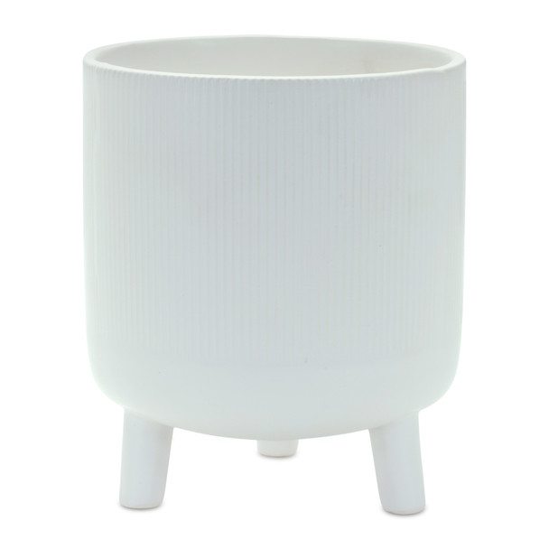 Pot w/Legs 6"D x 7"H Dolomite - 85218