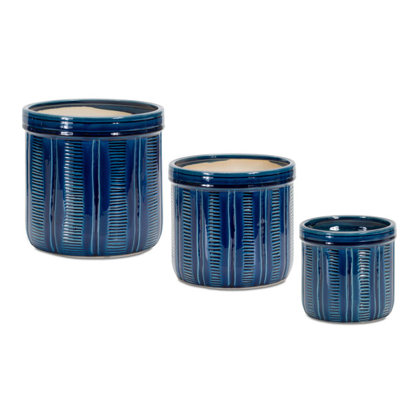 Container (Set of 3) 5"H, 6"H, 7.5"H Terra Cotta - 85261