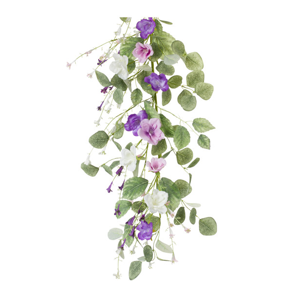 Lisianthus Garland (Set of 2) 5'L Polyester - 85534