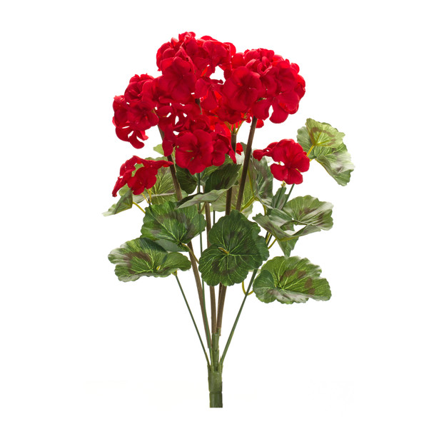 Geranium Bush (Set of 6) 20"H Polyester - 85601