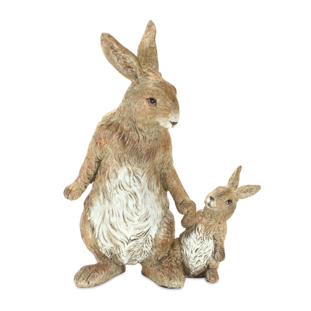 Rabbit with Bunny (Set of 2) 5"L x 7"H Resin - 85735