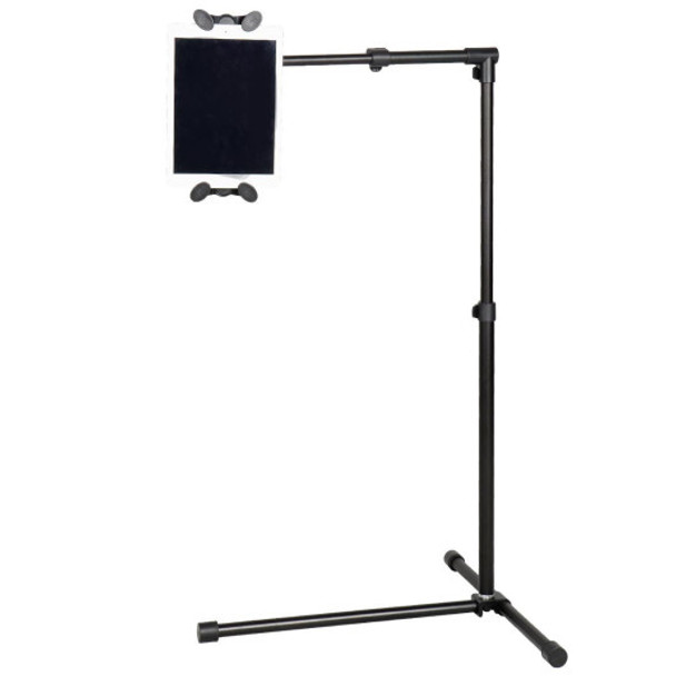 Universal Adjustable Rotating IPAD/Tablet PC Holder Floor Mount Stand -Black