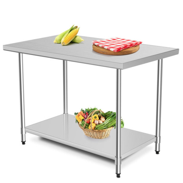 30" x 48" Stainless Steel Table Commercial Kitchen Worktable