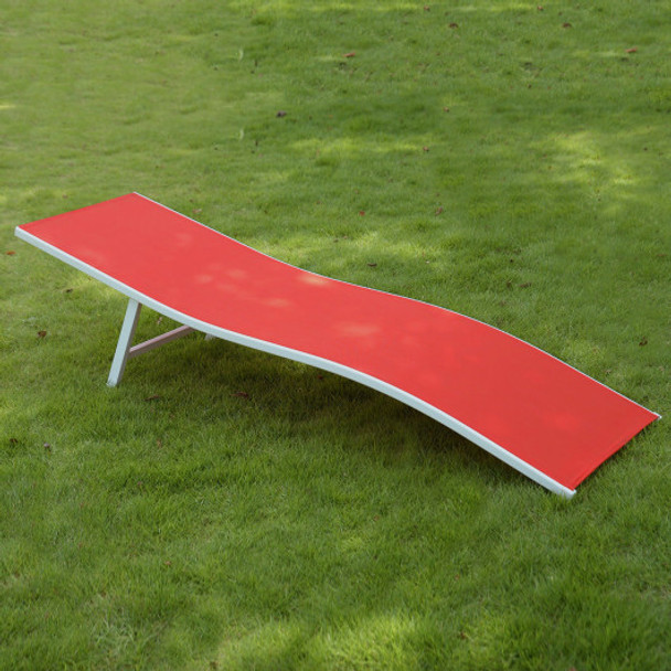 Outdoor Chaise Lounge Chair - Red