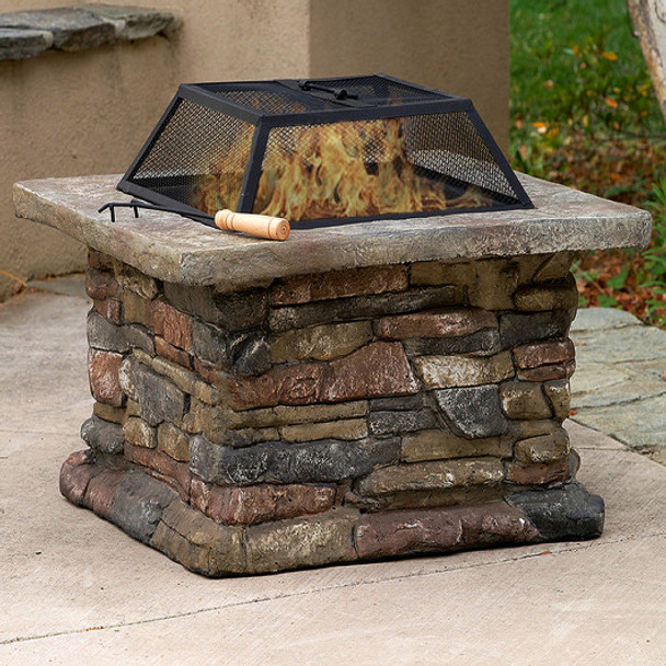 29-Inch Outdoor Patio Firepit with Fire Bowl