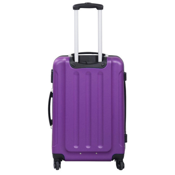 3 Pcs GLOBALWAY Luggage Trolley Case Purple