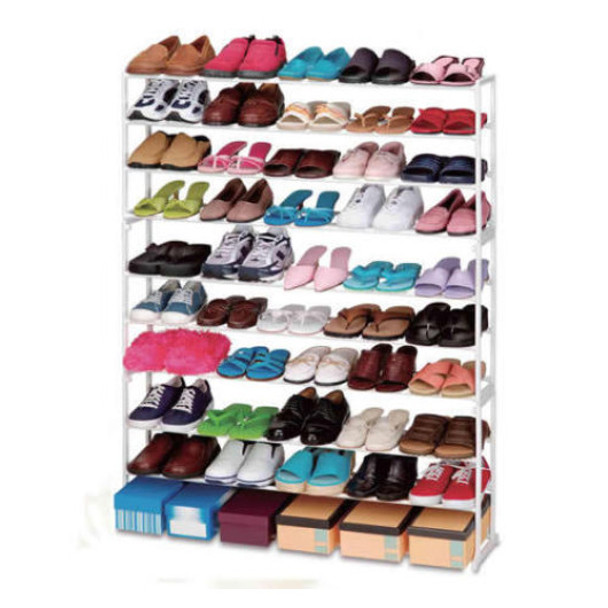 50 Pair 10-Tier Modern Shoe Tower Stand