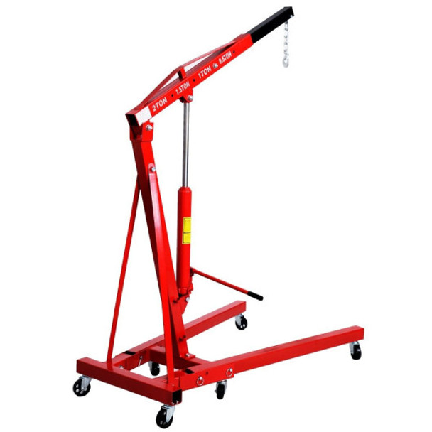 2 TON Engine Motor Hoist Shop Crane Lift-Red