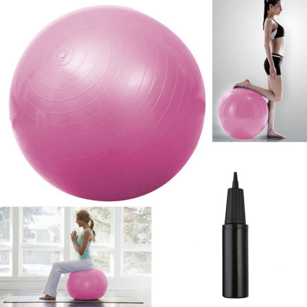 29"  Exercise Pilates Balance Fitness Yoga Ball  w/ Air Pump-Pink