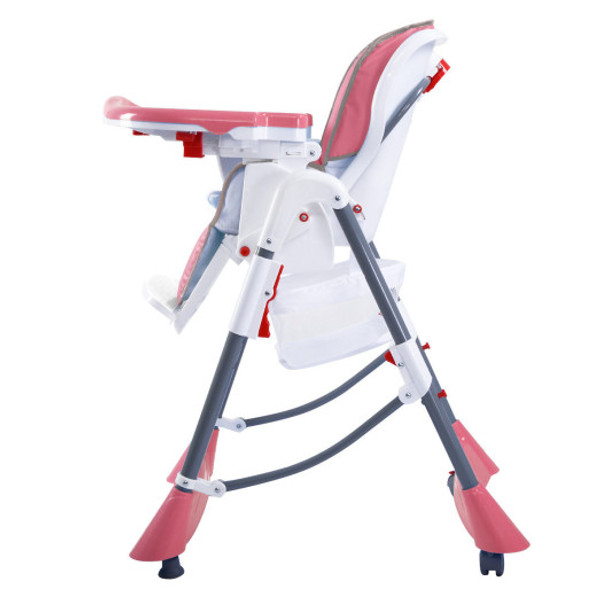 Portable Folding Baby High Chair Toddler Feeding Seat-pink