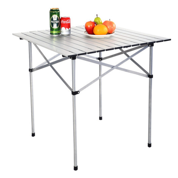 Roll Up Portable folding Camping Aluminum Picnic Table