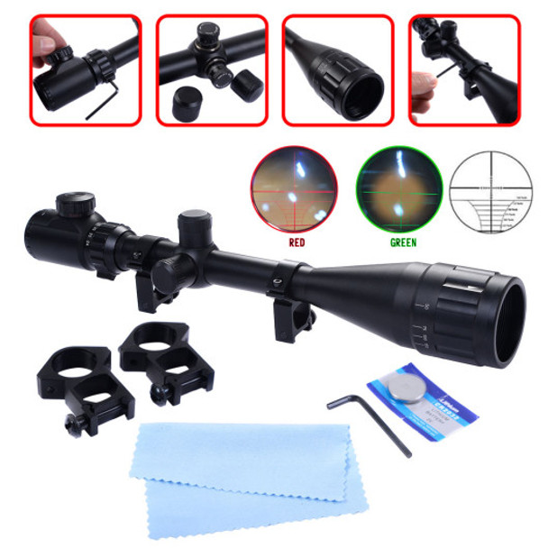 Hunting Mil-Dot Optical Gun Rifle Scope +Mount