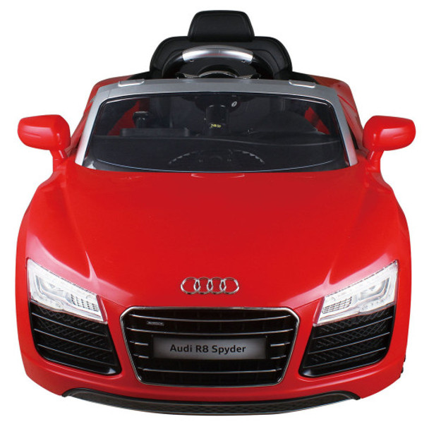 Audi R8 Spyder Electric Kids Ride On Car Licensed MP3 RC Remote Control 2 color-Red