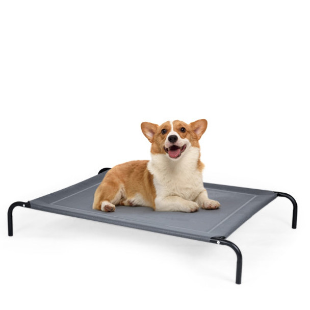 Large Indoor Outdoor Camping Steel Frame Elevated Pet Cot Mat