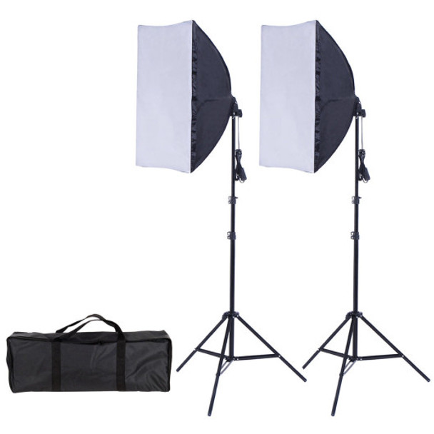 2 x 85 Watt Continuous Bulb Light Softbox Photography Lighting Kit