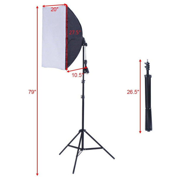 2 x 85 Watt Continuous Bulb Light Softbox Photography Lighting Kit