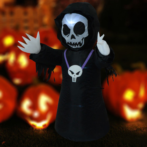 4 ft Inflatable Black Ghost Halloween Decoration