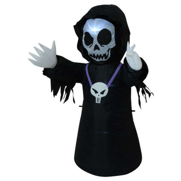 4 ft Inflatable Black Ghost Halloween Decoration