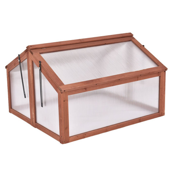 Double Box Garden Wooden Greenhouse