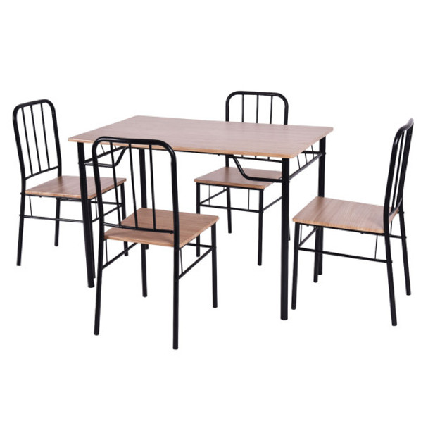5 pcs Dining Set Table and 4 Chairs