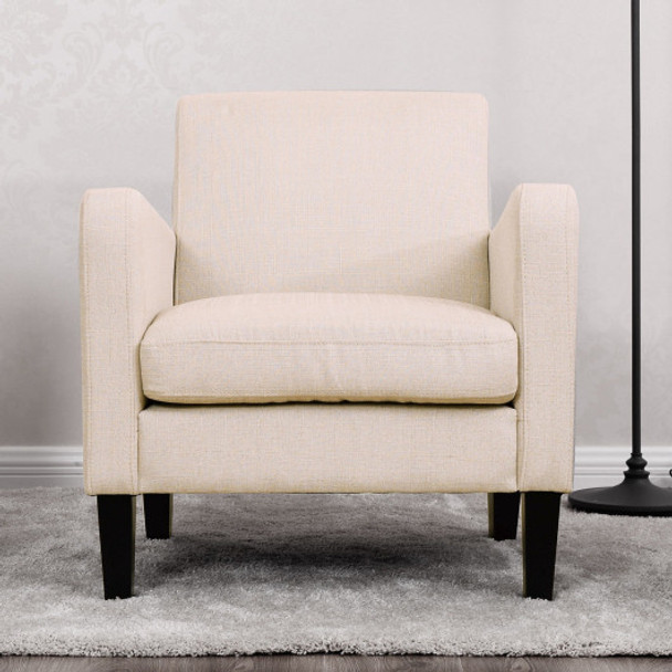 Leisure Arm Chair Accent Single Sofa-Beige