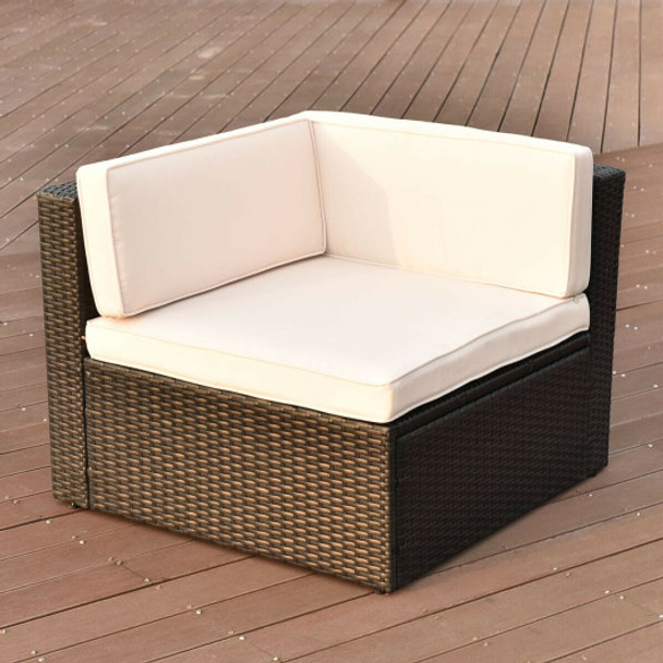 4 Pcs Patio Rattan Wicker Furniture Set