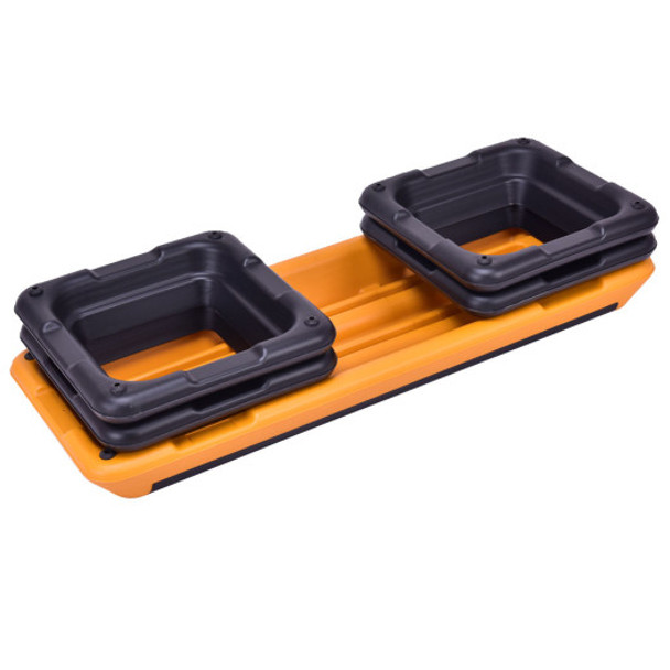 43 Inches Height Adjustable Fitness Aerobic Step with Risers-Orange