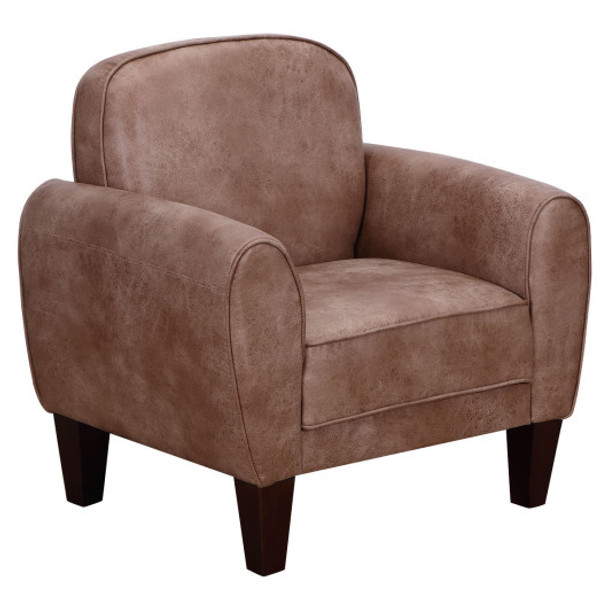 Single Sofa Leisure Arm Chair Accent Upholstered-Tan