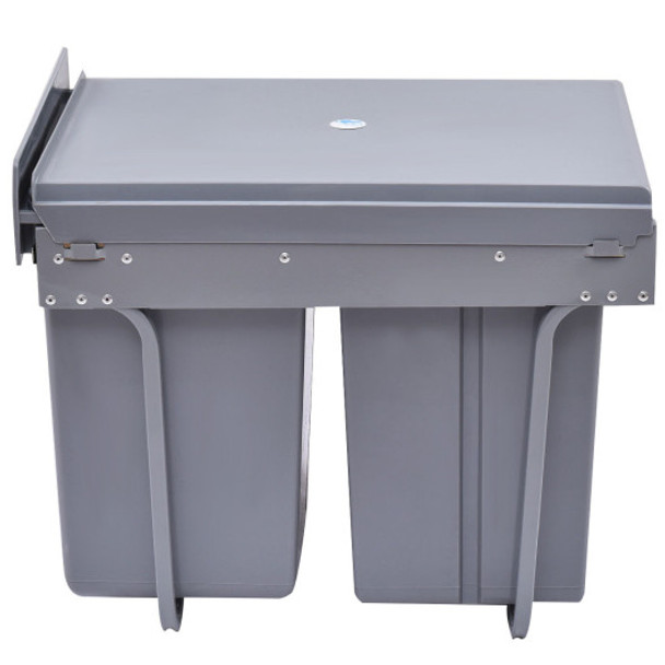 10.5 gal 3 Compartment Pull Out Recycling Waste Bin