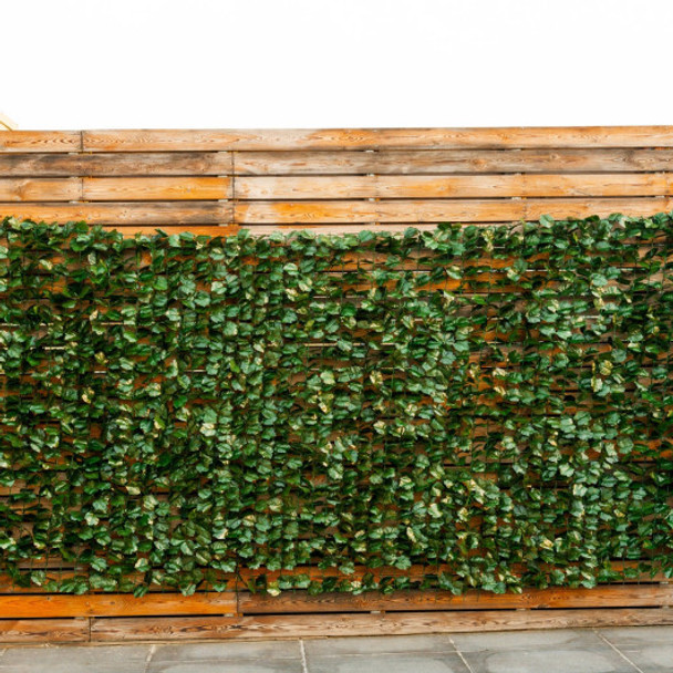 Faux Ivy Leaf Decorative Privacy Fence-59 x 95 Inch
