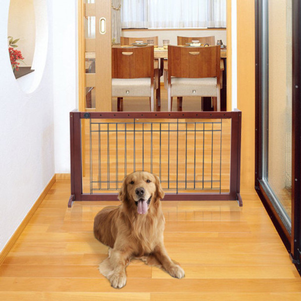 Solid Wood Adjustable Free Stand Dog Gate