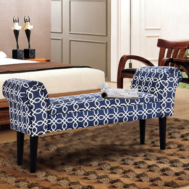 Upholstered Bedroom Entryway Armed Bed Benches-Multicolor