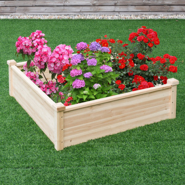 Wooden Square Garden Vegetable Flower Bed