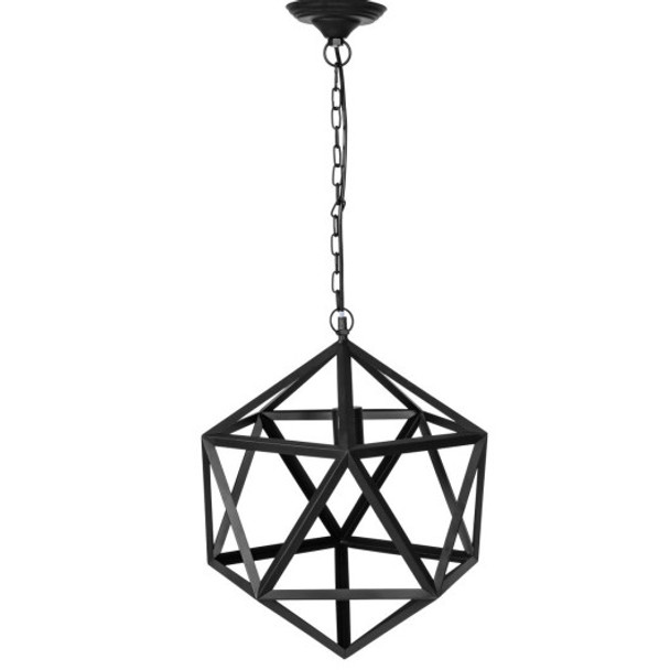 One - Light Industrial Metal Pendant Hanging Ceiling Chandelier