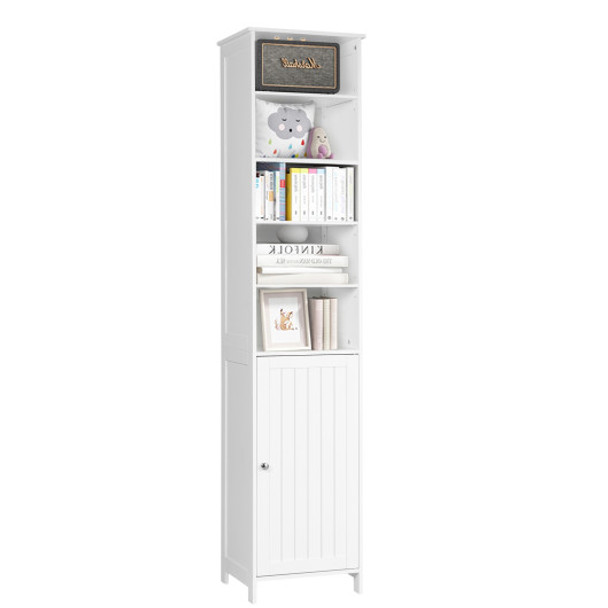 72 Inches Free Standing Tall Floor Bathroom Storage Cabinet-White