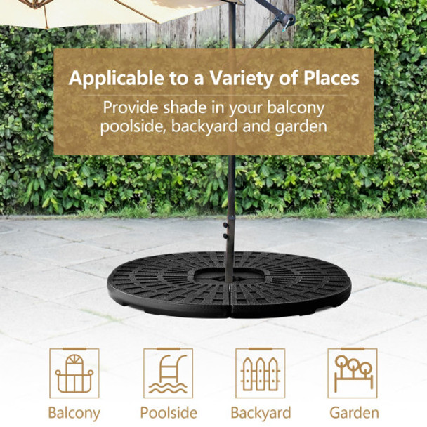 4 Plate Umbrella Base Stand for Patio