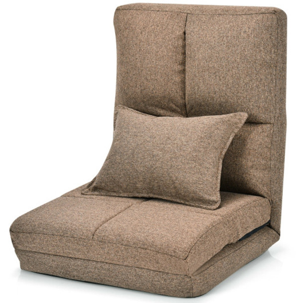 Fold Down Chair Flip Out Lounger w/ Pillow