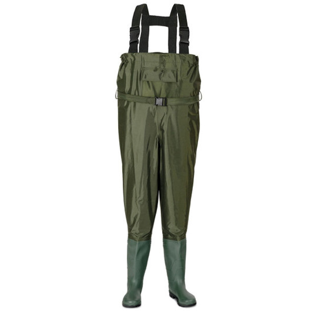 Waterproof Chest Waders Nylon PVC Cleated Bootfoot -XL