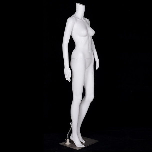 Plastic Headless Steel Base Female Mannequin