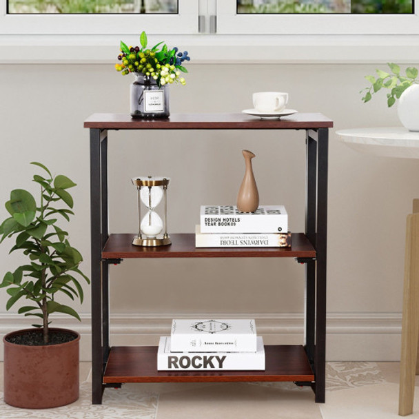 3 Tier Multifunctional Display Stand Folding Ladder Bookcase Shelf