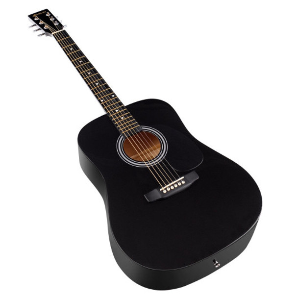 Sonart 41" 6 Strings Acoustic Folk Guitar-Black