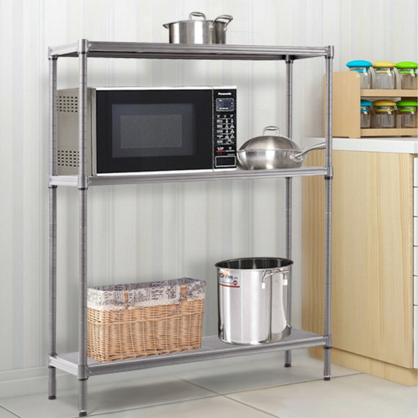 Steel Mesh Organization Home Kitchen Storage Shelf Rack-3-Tier